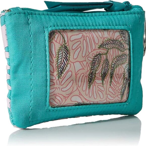 Vera Bradley Women's Recycled Cotton Zip ID Case Rain Forest Canopy New NWOT - Picture 6 of 7